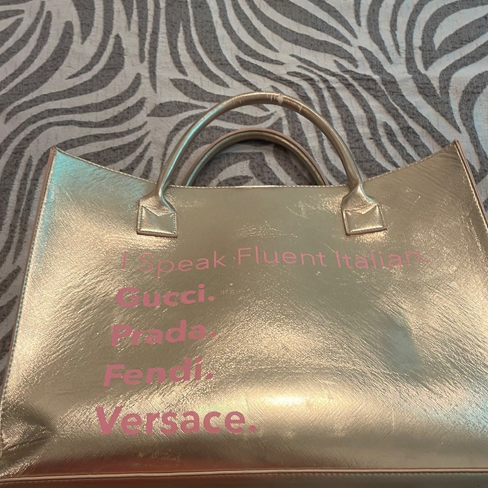 Vegan leather tote